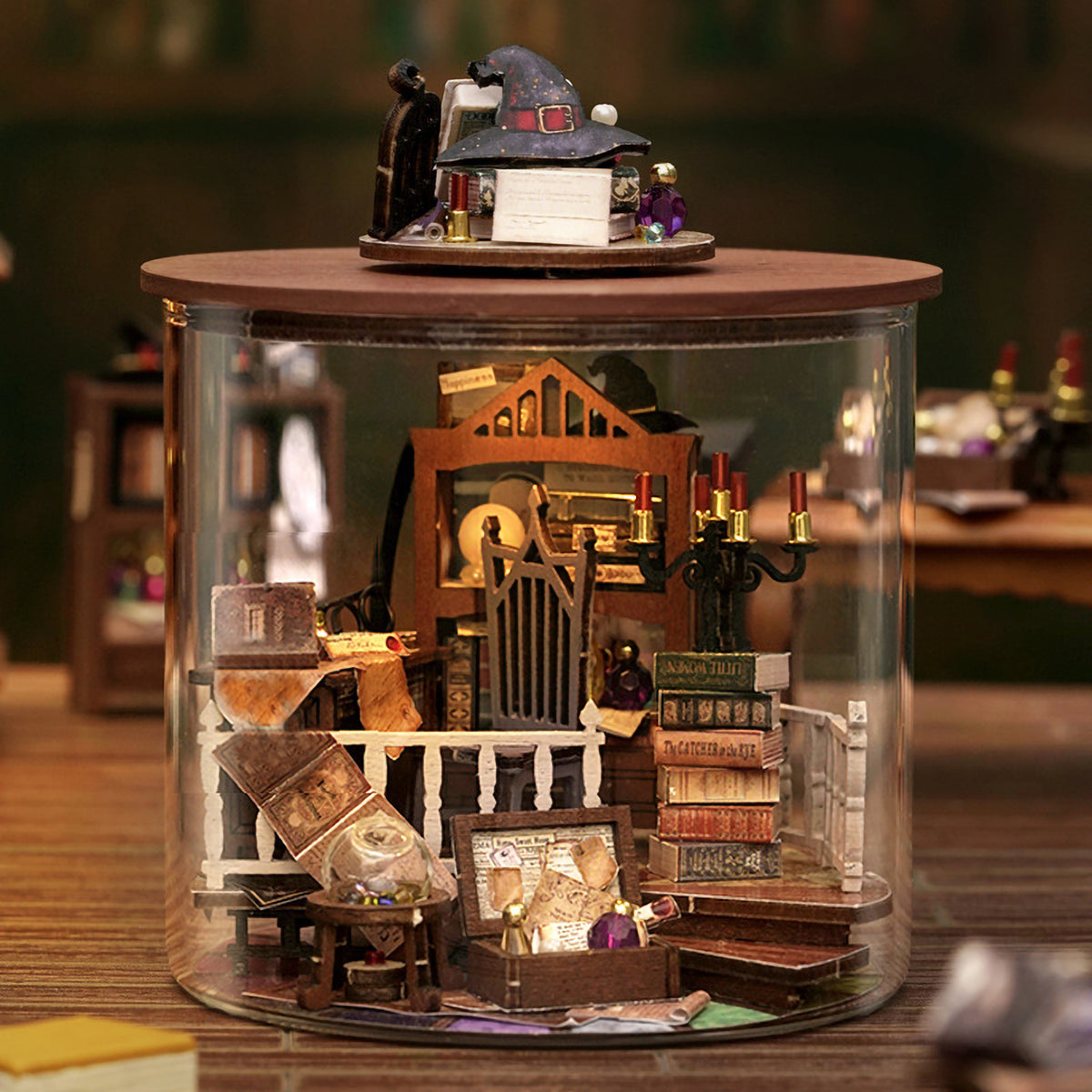 Witch's Room Miniature Dollhouse Kit with LED T4554