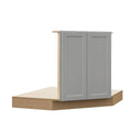Corner Sink Base Kitchen Cabinet in Heron Gray L529