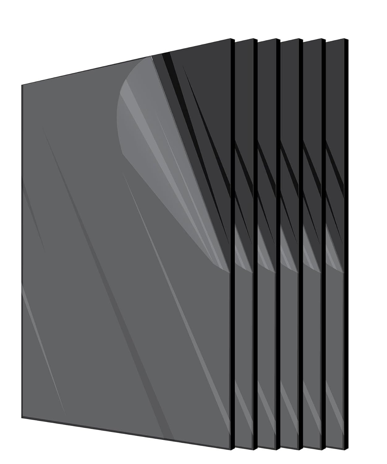Black Acrylic Plexiglass Sheet 6 Pack P236280