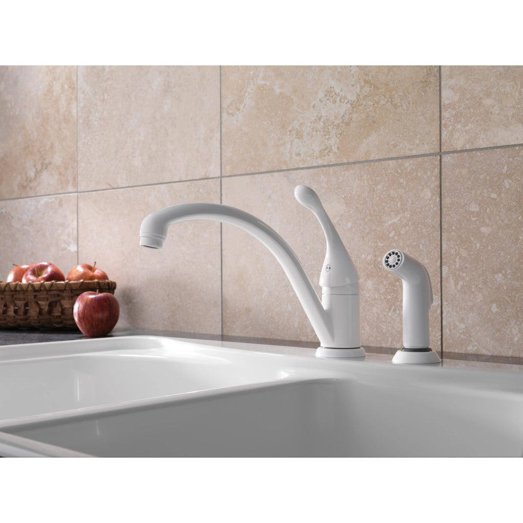 Stainless Steel Single Handle Kitchen Faucet with Spray D91472