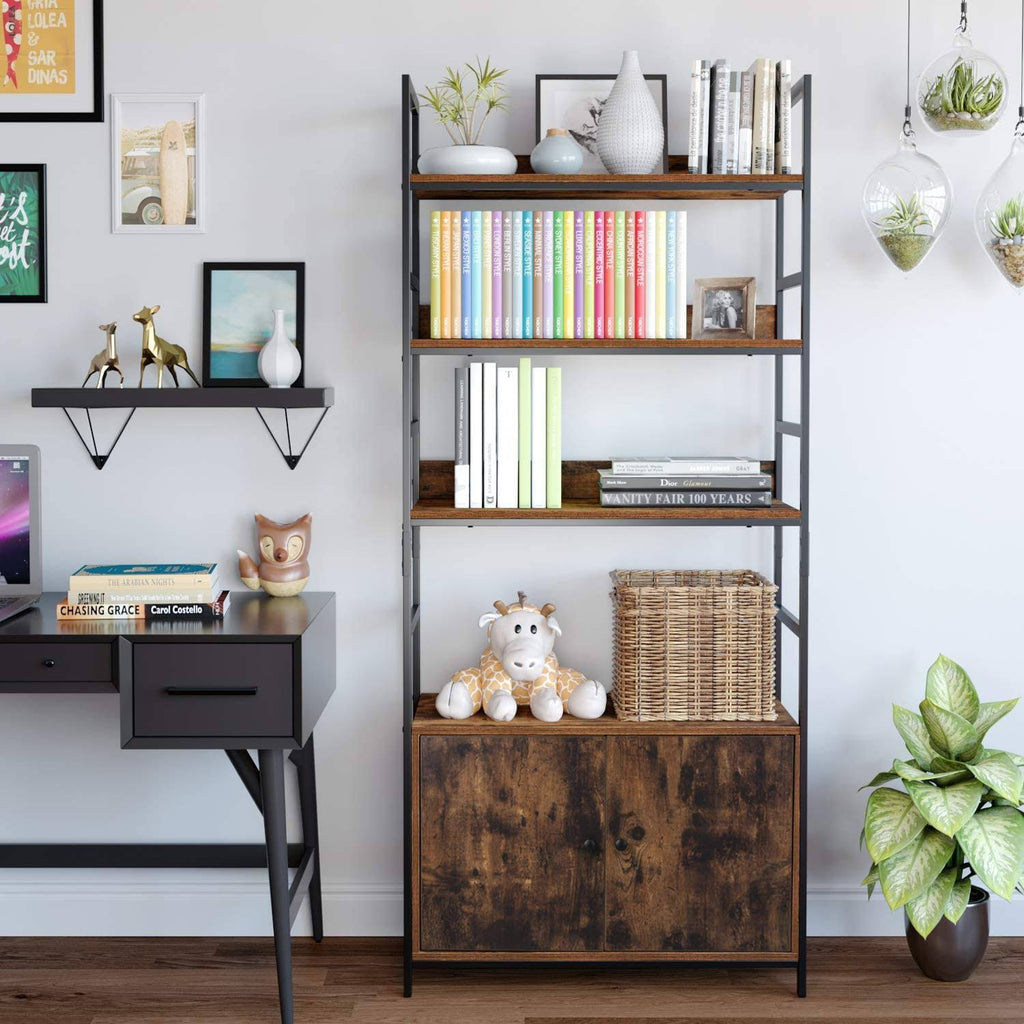Industrial Bookcase with 2 Cabinets I53807