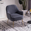 Gray Velvet Armchair T22389
