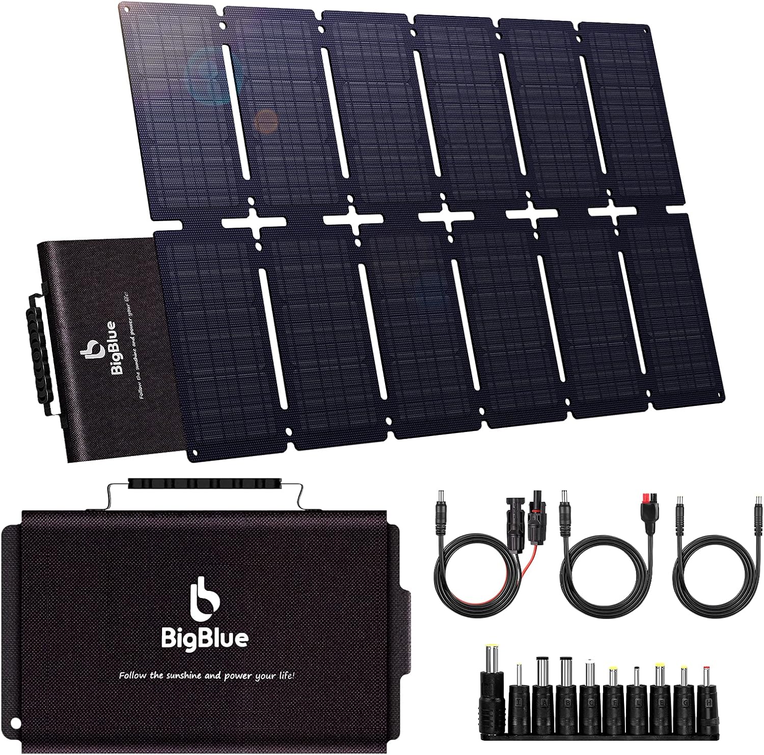 63W SunPower Solar Panel Portable Solar Charger with USB DC USB-C S476