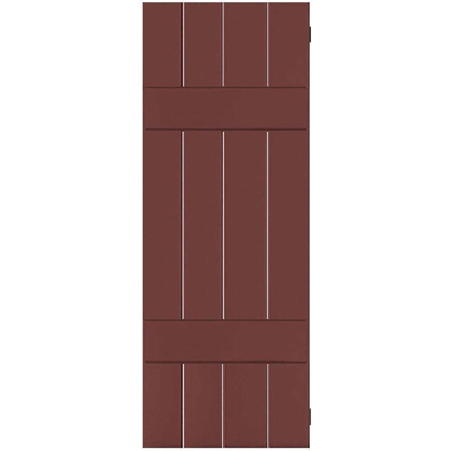 15 in. x 25 in. Real Wood Board and Batten Shutters Pair C13608