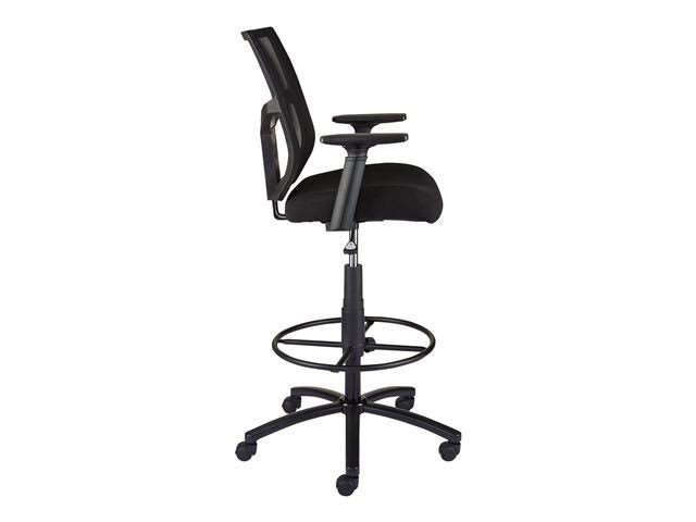 Black Mesh and Fabric Stool U1143