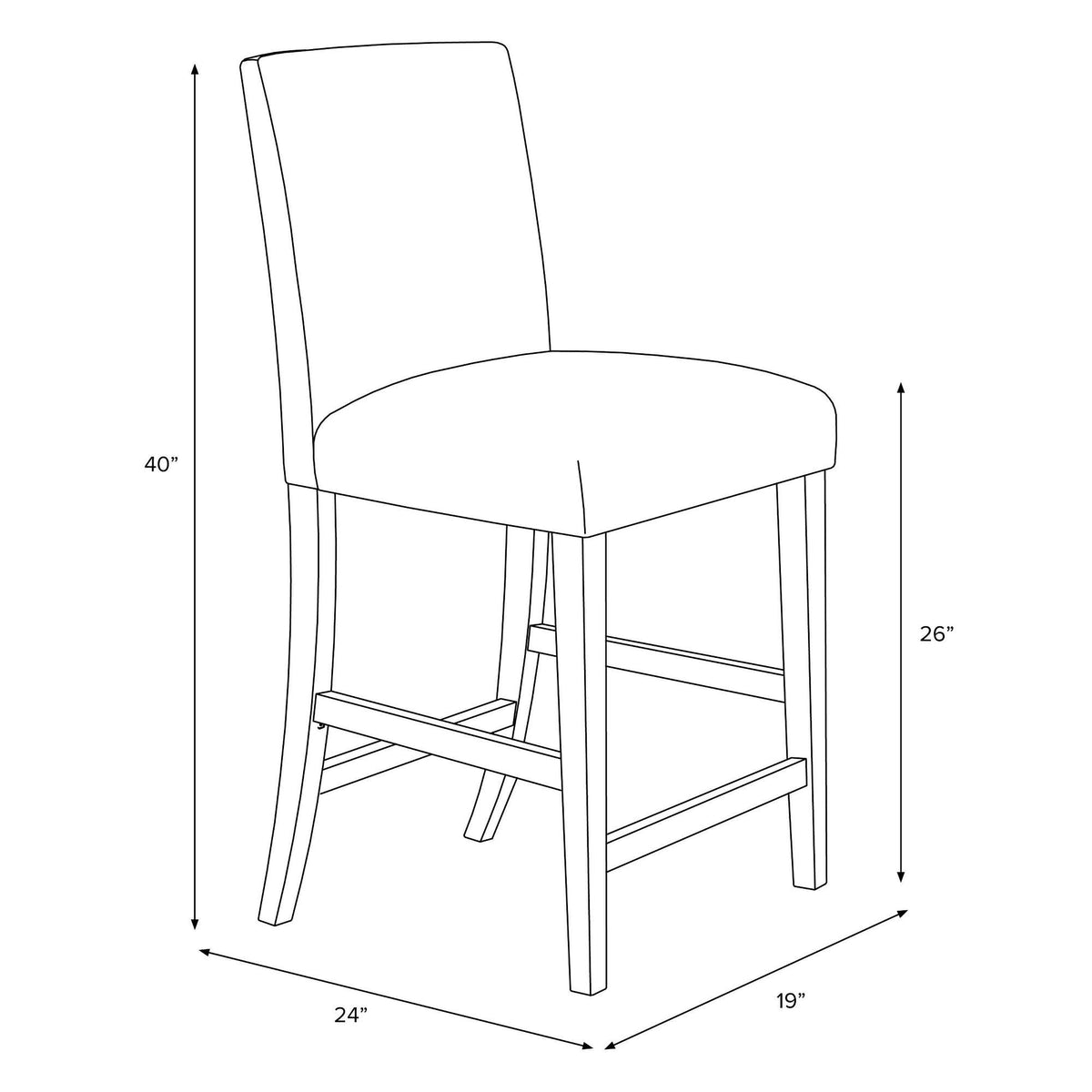 Counter Height Barstool Floral Sage Tonal C639