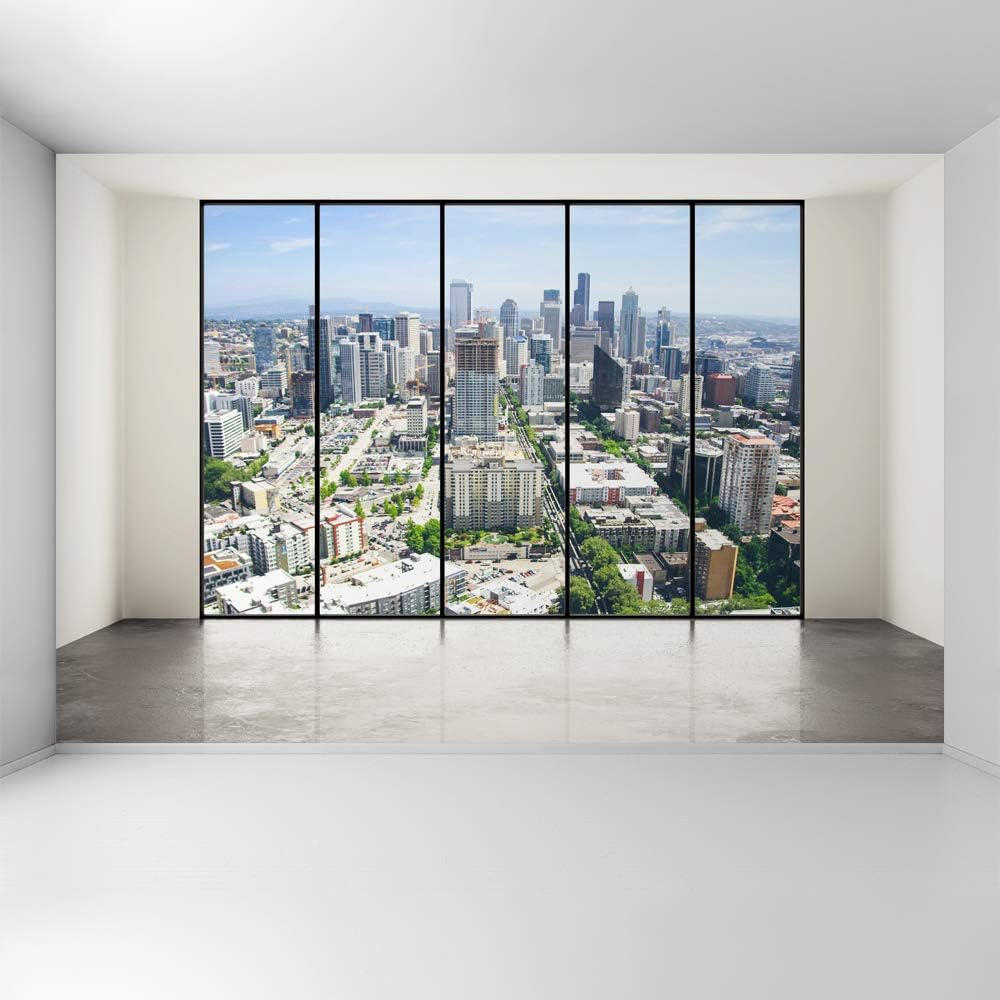 3D Cityscape Removable Wallpaper Wall Sticker 100x144 inches X651048
