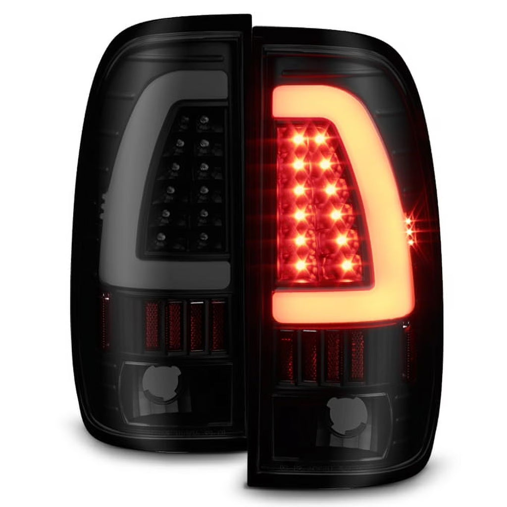 Black Smoked LED Tube Tail Lights Pair Left and Right S56121