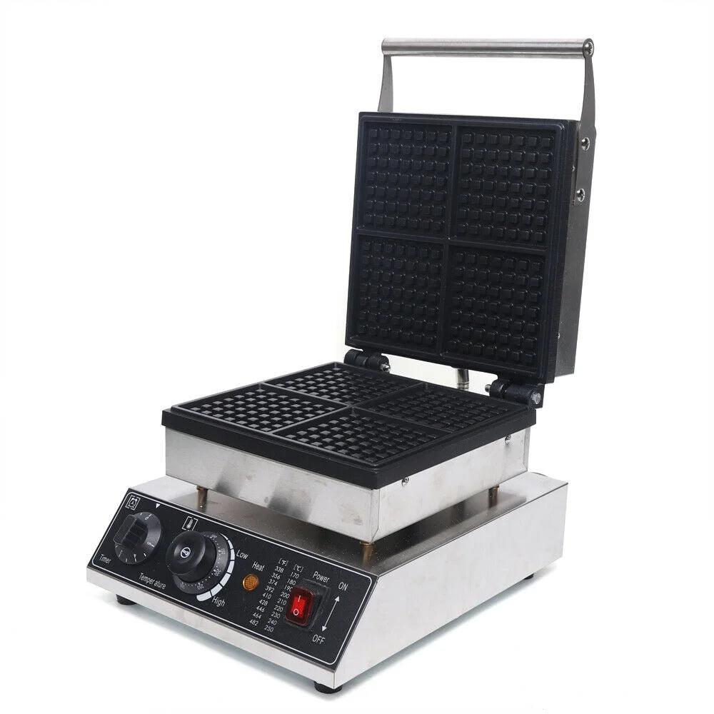 4Pcs Nonstick Electric Belgian Waffle Maker Machine M1817