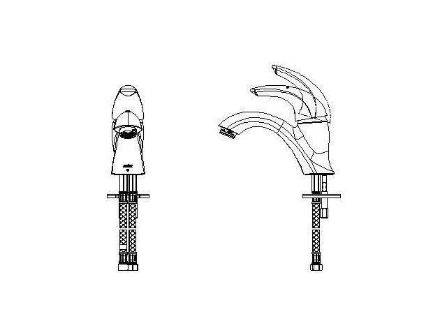 Chrome Commercial Single Hole Lavatory Faucet Z364525