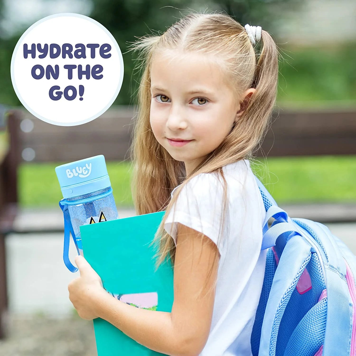 Bluey Decorate Your Own Reusable BPA-Free Water Bottle with Repositionable Stickers U8284