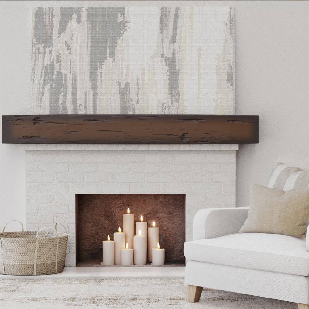 Pecky Cypress Faux Wood Fireplace Mantel U263