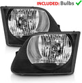 Black High/Low Beam Replacement Headlights Pack of 2 Q919254