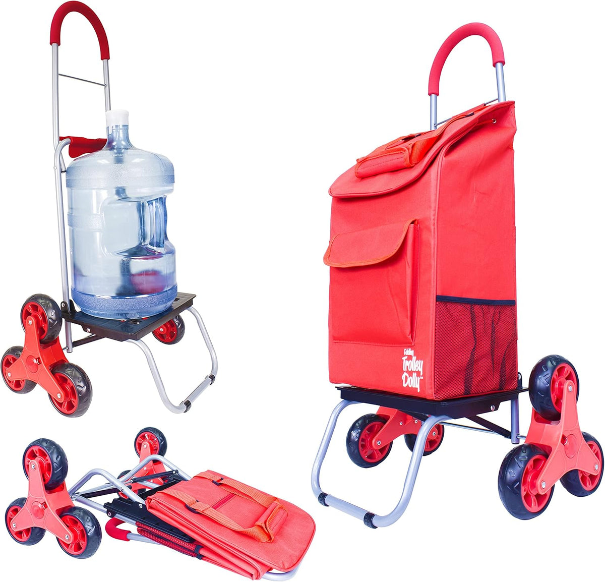 Blue 3 Wheels Folding Grocery Cart T450913
