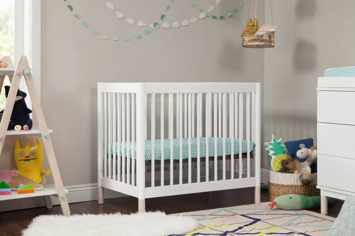 Washed Natural White 2-in-1 Mini Crib and Twin Bed K5260