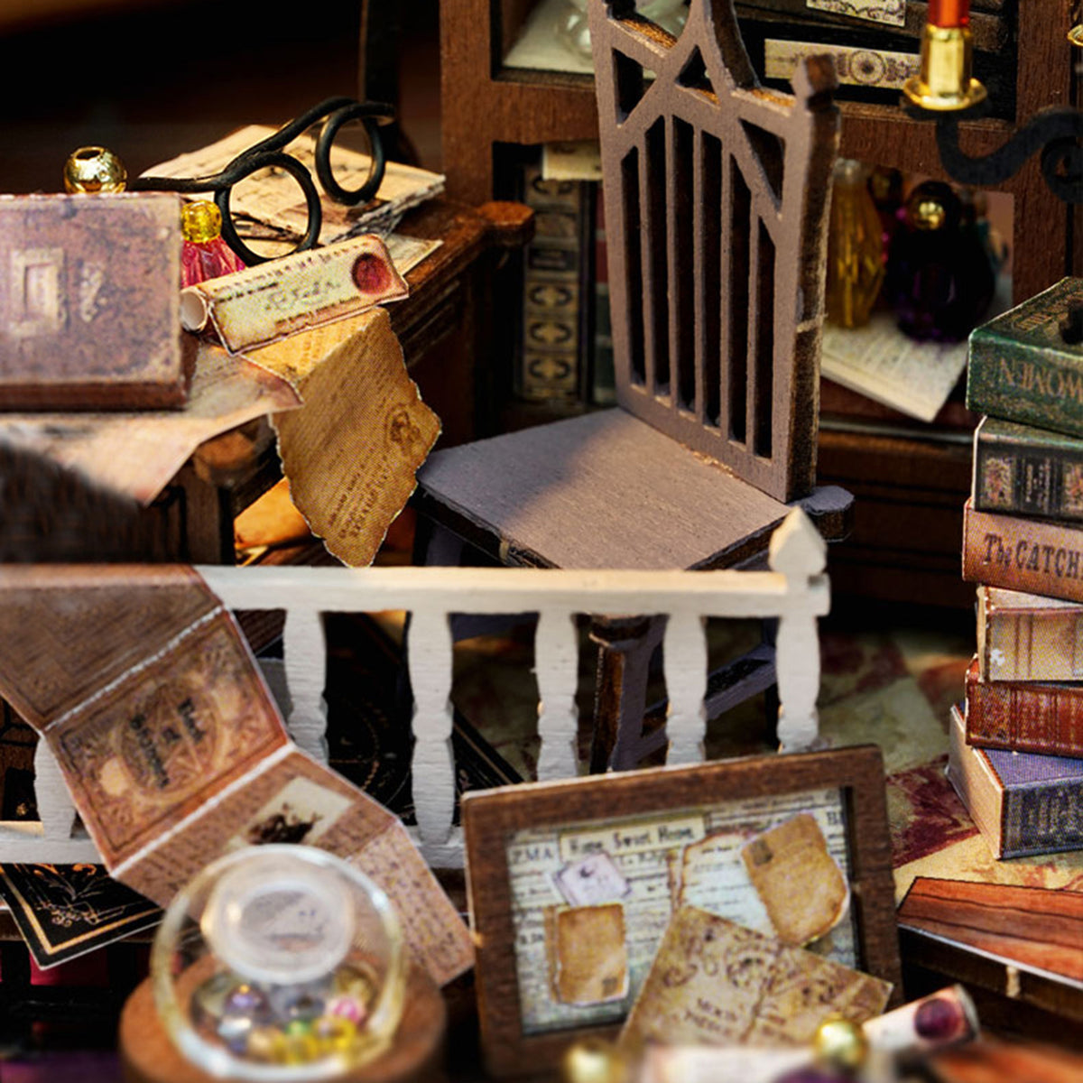 Witch's Room Miniature Dollhouse Kit with LED T4554