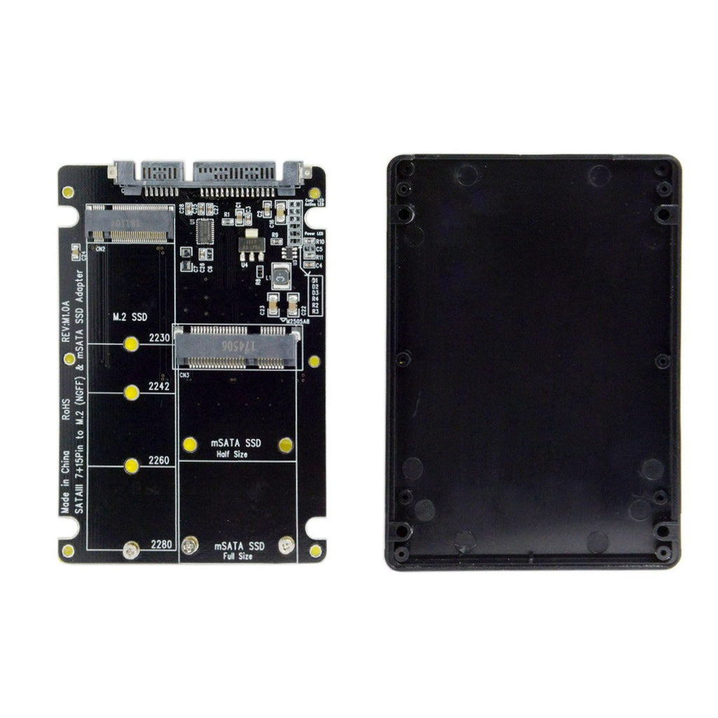 2 in 1 M.2 NGFF B-key & mSATA SSD to SATA 3.0 Adapter Enclosure M998