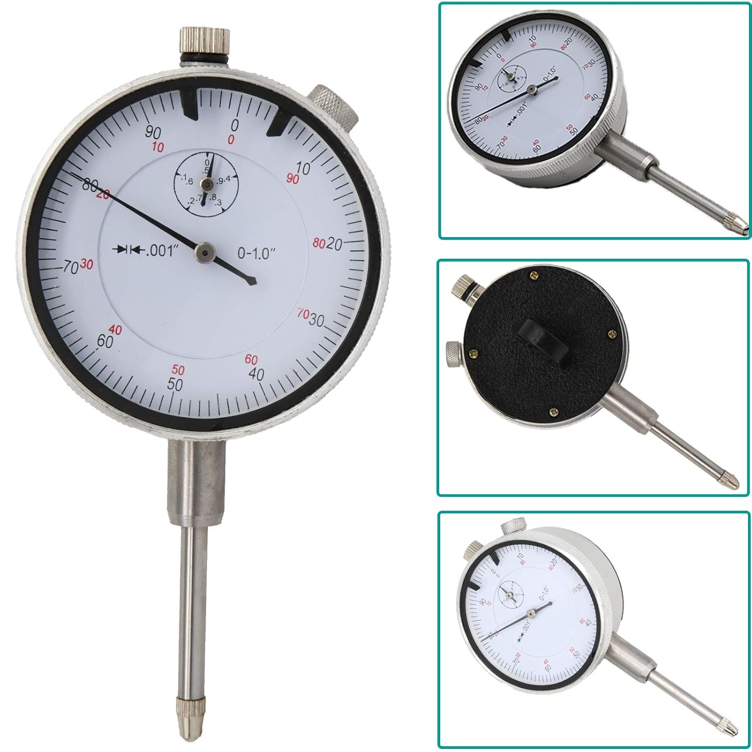 Dial Indicator with Magnetic Base, Long Arm 0-10mm Tester Gage Gauge 0.01mm V877