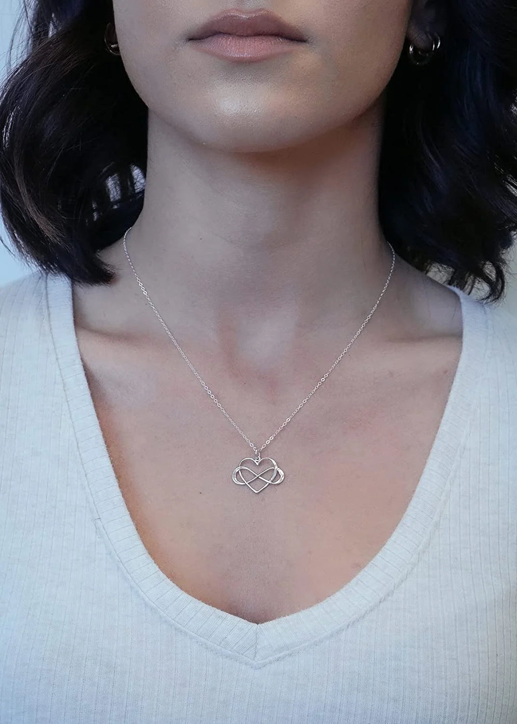 Sterling Silver Heart Necklace A722569