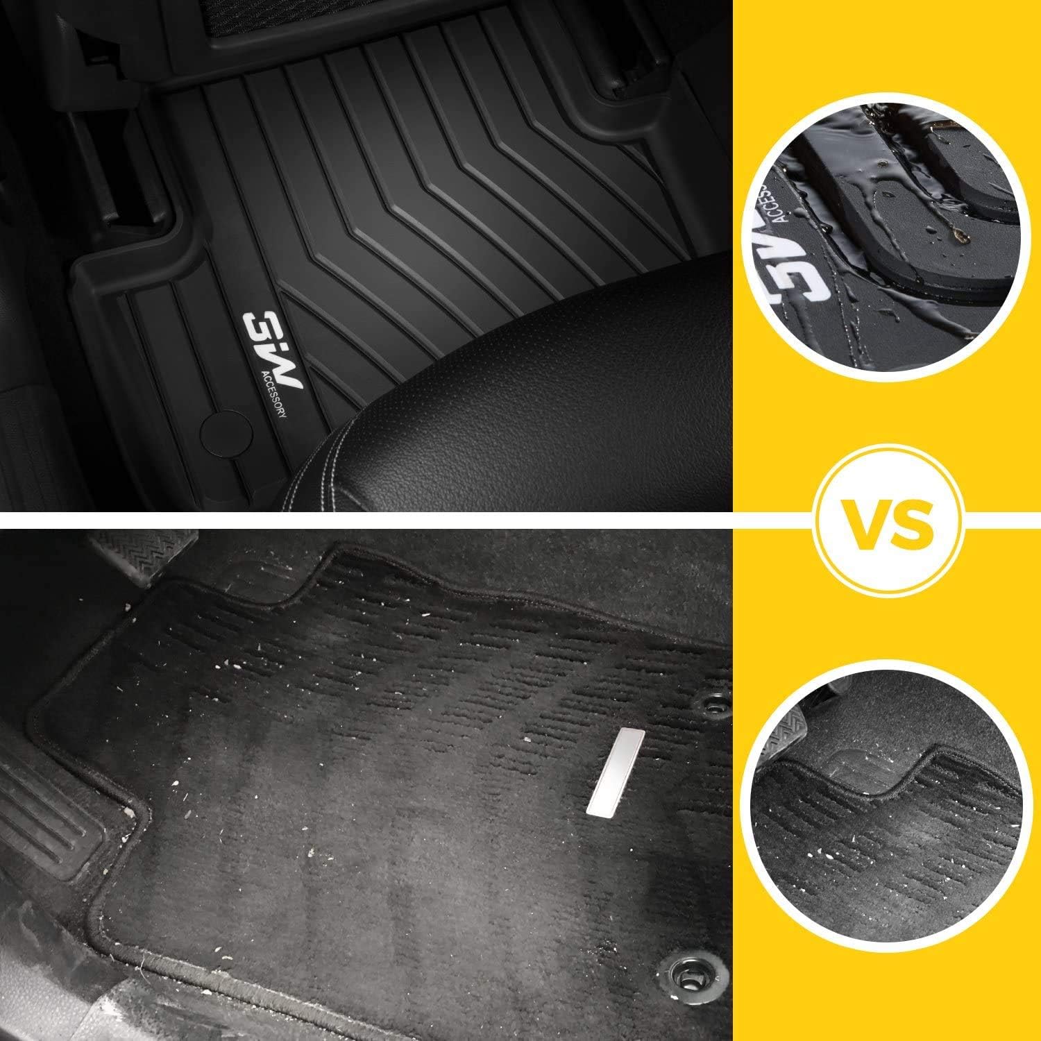 Black TPE Custom Fit Floor Liner for Mercedes Benz CLA Class J43400