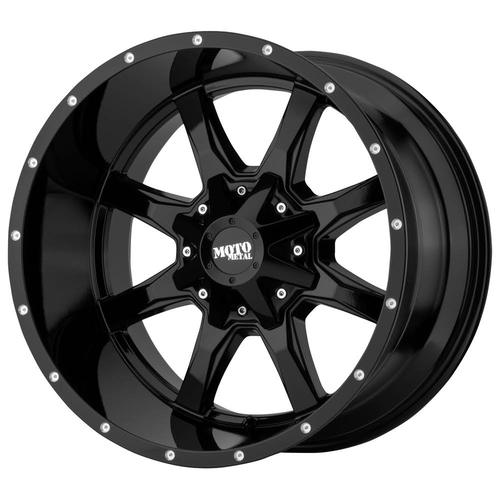 20x22 Gloss Black with Milled Lip Wheel Z4561
