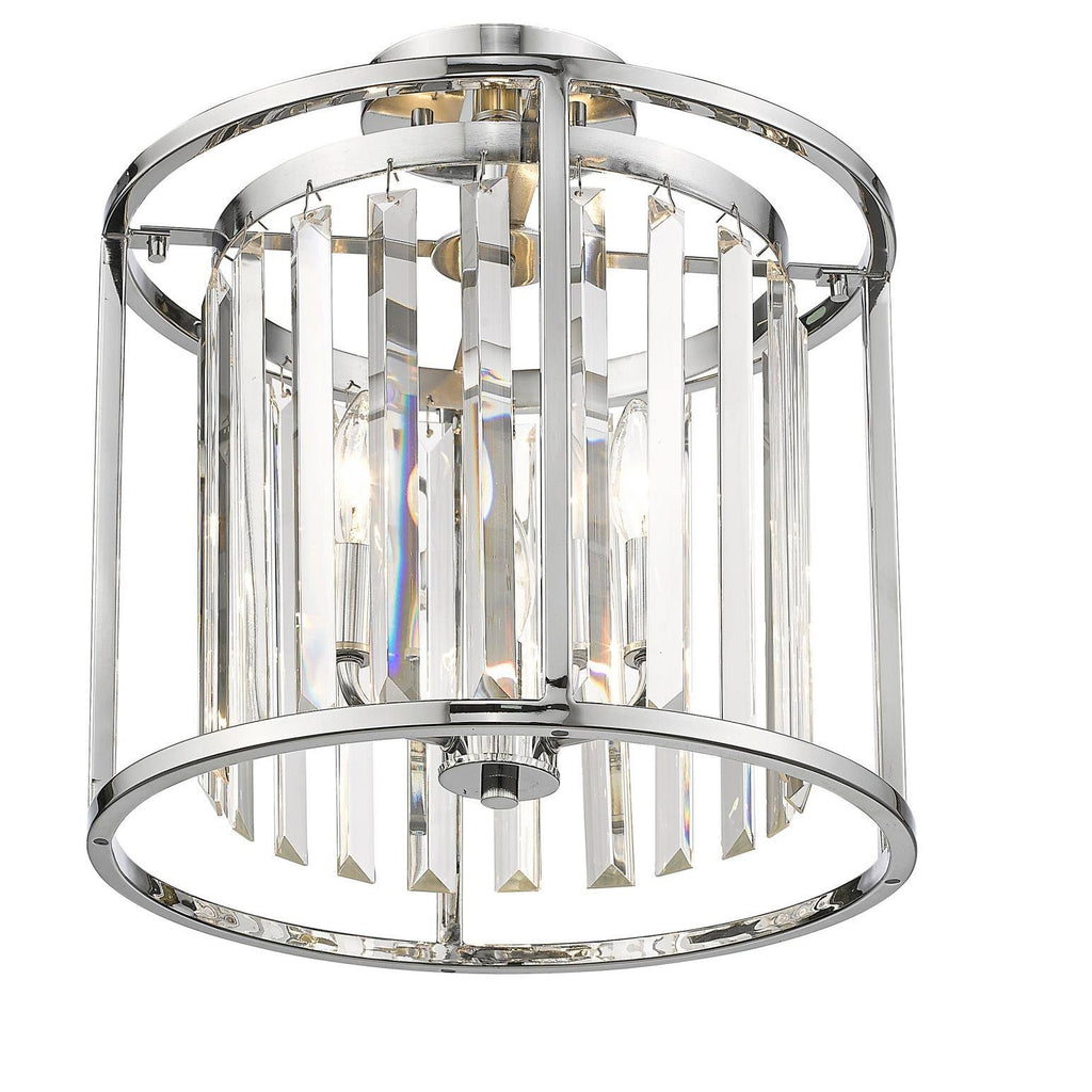 Chrome 3 Light Semi Flush Mount J469