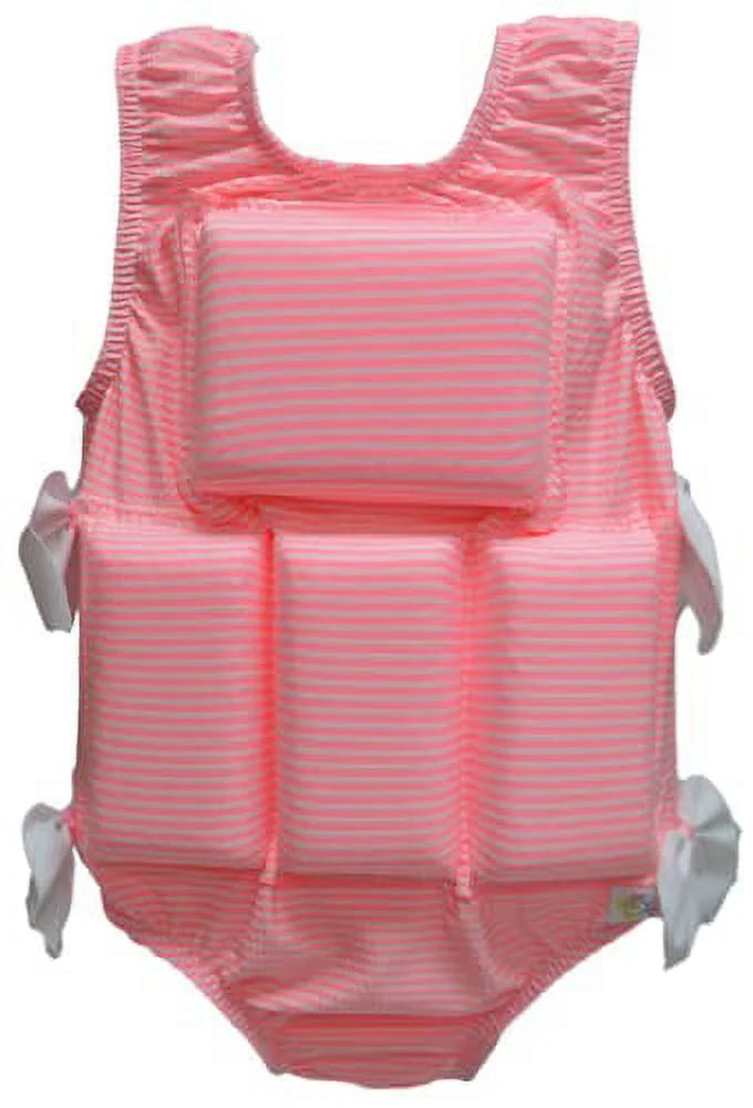 Pastel Paint Splatter Girl's Swimwear Flotation Life Vest Swimsuit H863429