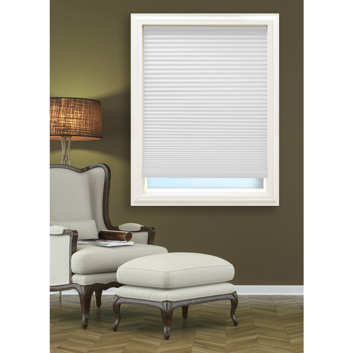 Cordless Blackout Cellular Shade, Cool White - 54.5X72 O152924