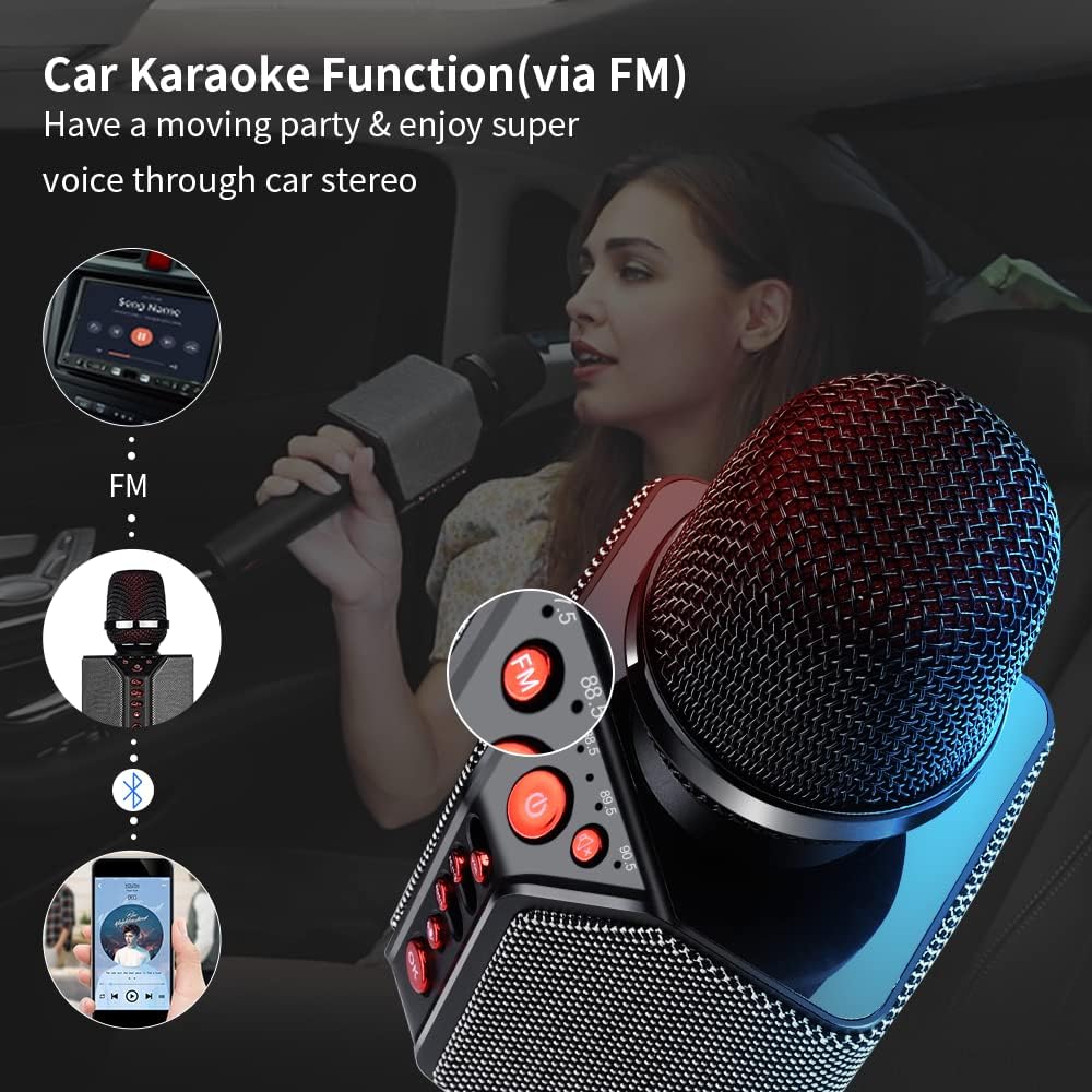Portable Handheld Karaoke Microphone Speaker with Bluetooth V1669