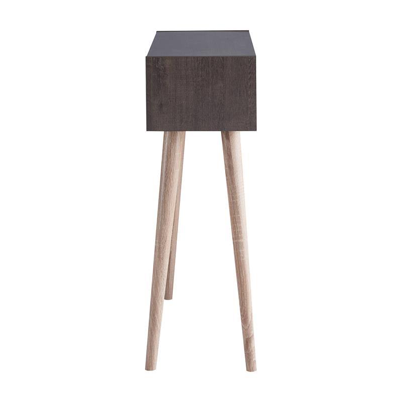 Modern Wood Console Table in Weathered Walnut A416
