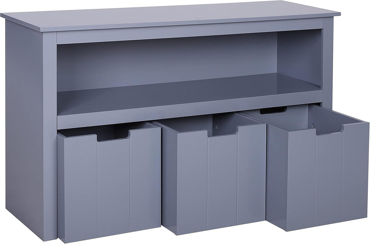 White Toy Box Organizer Storage Chest with Wheels G13055