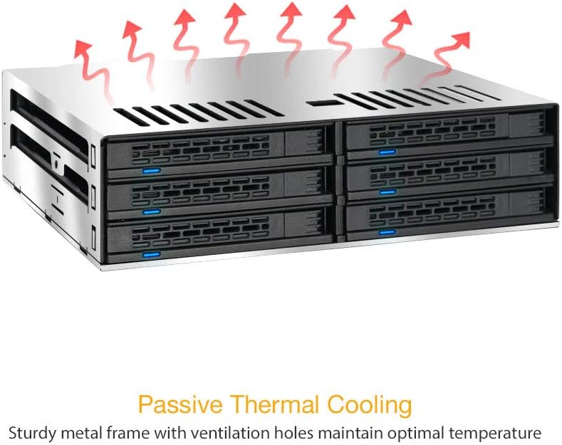 6 x 2.5" SATA HDD / SSD Hot Swap Cage for External 5.25" Bay X4190