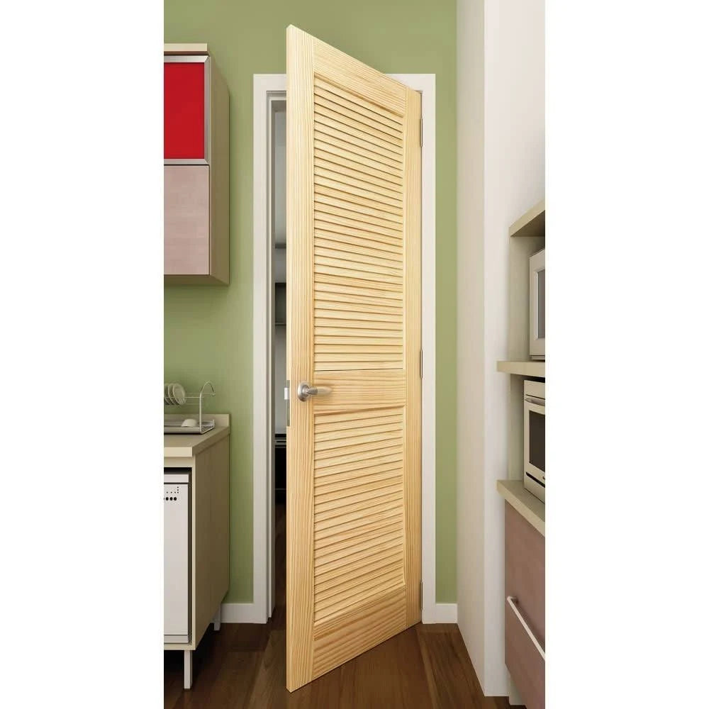 Primed Louvered Solid Manufactured Wood Door G8336