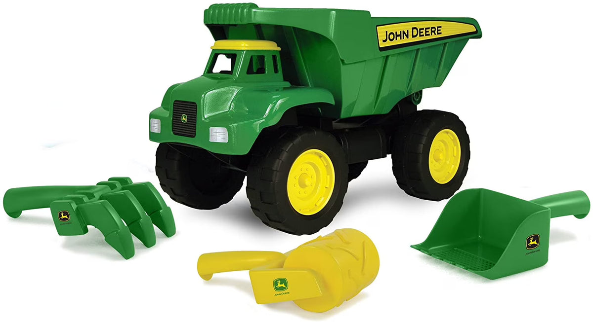 Brown Big Scoop Dump Truck with Sand Tools V522