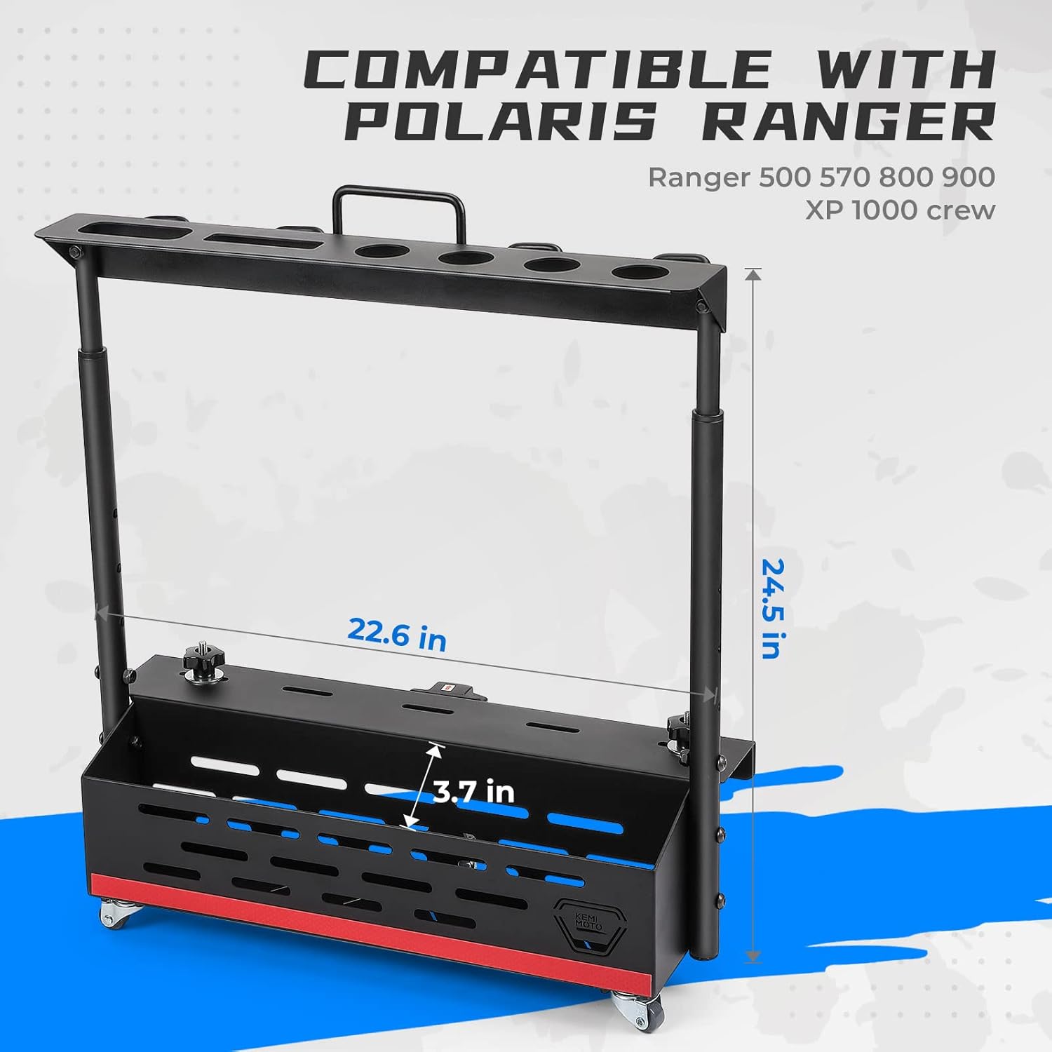 Aluminum Bed Storage Rack with Wheels B5739