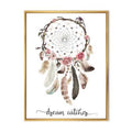 Dream Catcher with Feathers Painting on Canvas B8820