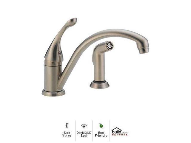 Stainless Steel Single Handle Kitchen Faucet with Spray D91472