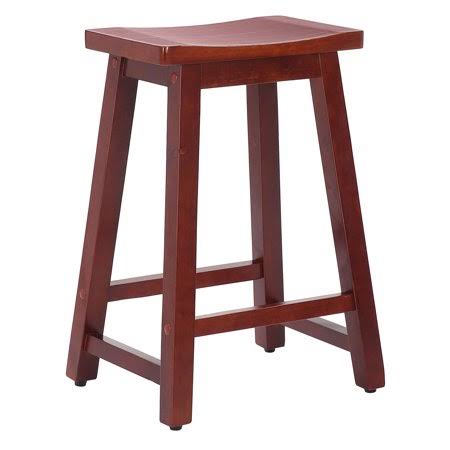 Solid Wood Saddle Bar Stool, Cherry P361