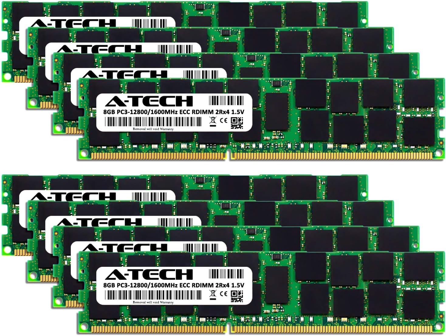 64GB ECC Registered DDR3 1600MHz 240-Pin DIMM RAM Kit (4 x 16GB) Y734358