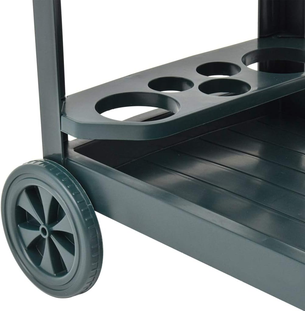 Green Plastic Beverage Cart X191