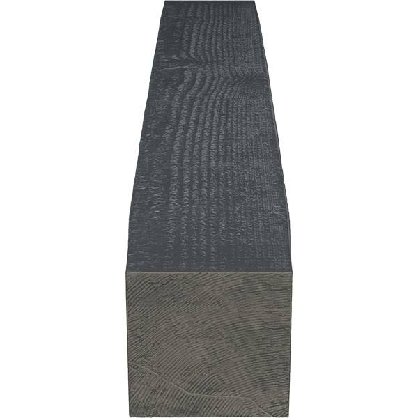 Rough Sawn Faux Wood Fireplace Mantel, Aged Ash A202