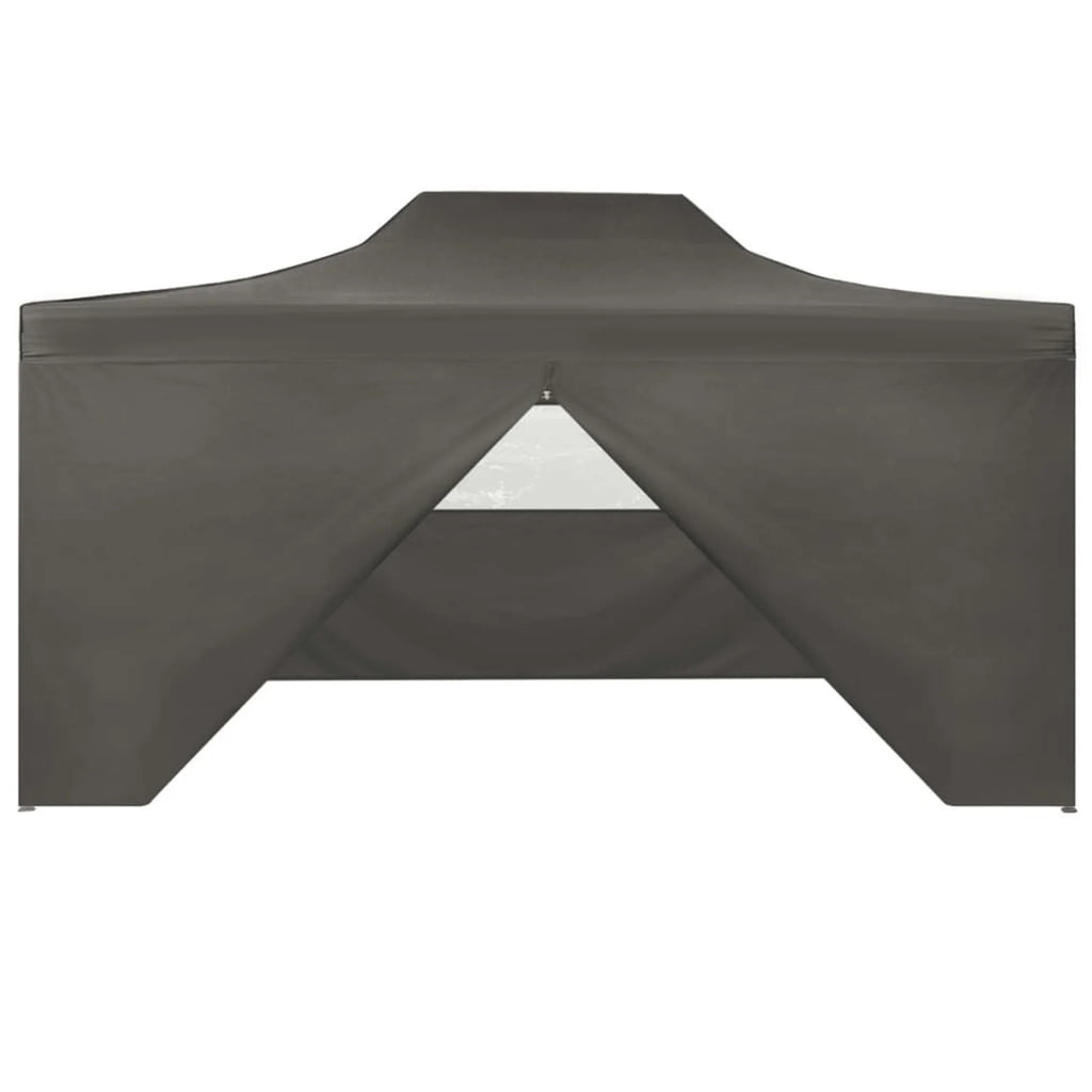 Folding Canopy Tent with 4 Sidewalls Steel Frame Sun Shade Shelter Anthracite N598340