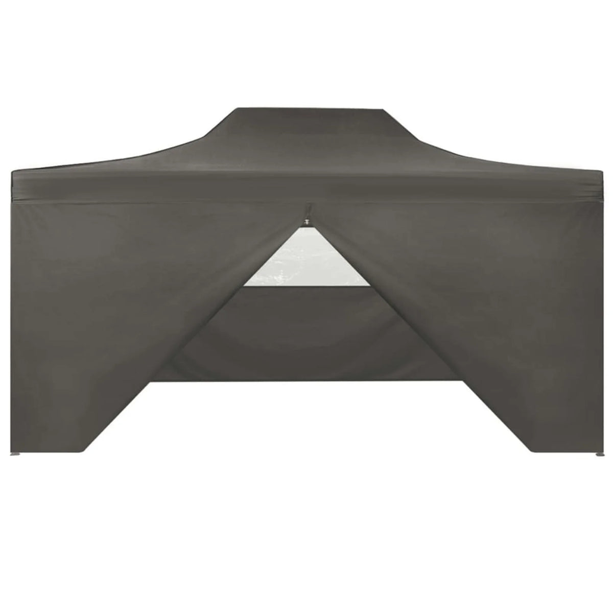 Folding Canopy Tent with 4 Sidewalls Steel Frame Sun Shade Shelter Anthracite N598340