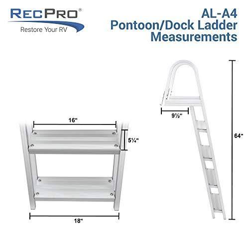 Heavy Duty Aluminum 4 Step Removable Boarding Ladder U30082