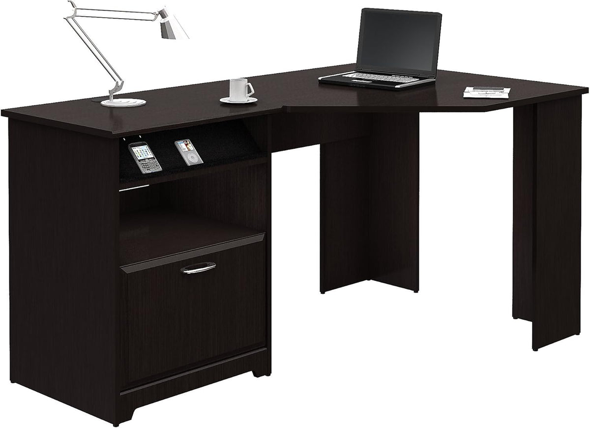 Espresso Oak Corner Desk D8298