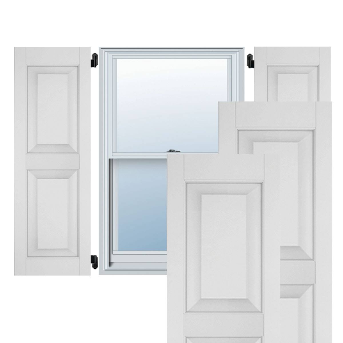 Primed Wood Raised Panel Shutters, Per Pair K271040