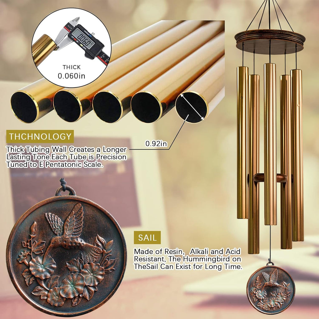 36” Aluminum Retro Resin Wind Chimes N3681