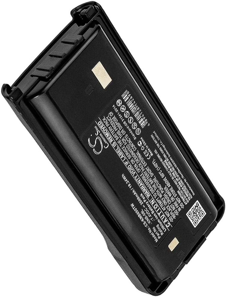 Replacement Battery for Kenwood NX-240, 2600mAh Li-ion, Pack of 2 H4644