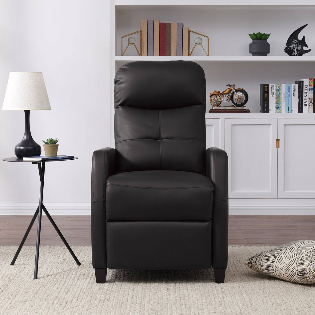 Warm Grey Push-Back Recliner Chair B8412