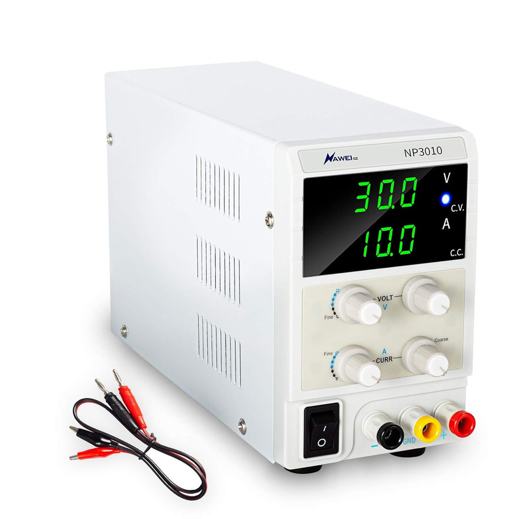 DC Power Supply Variable 30V 5A Precision Adjustable 4-Digital LED Display with Alligator Leads Pack of 2 Z124442